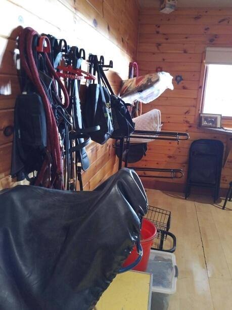 One of two heated tack rooms